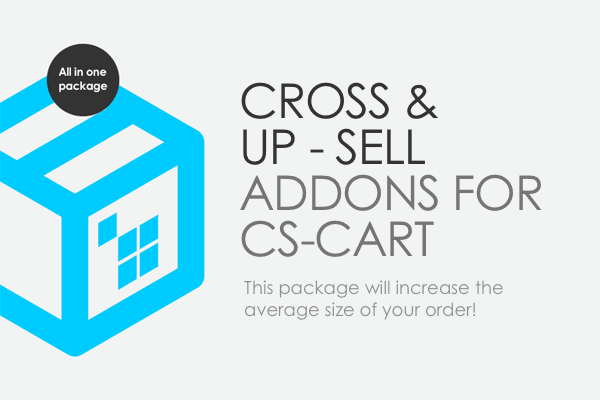 Пакет модулів Cross- і up-sell для CS-Cart і Multi-Vendor проектів